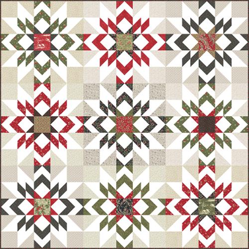 PRE-ORDER Clara Quilt Kit featuring A Christmas Carol Fabrics by 3 Sisters