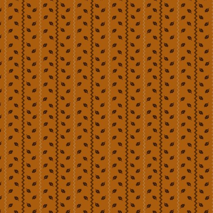 Autumn Farmhouse Orange Sprigged Stripe