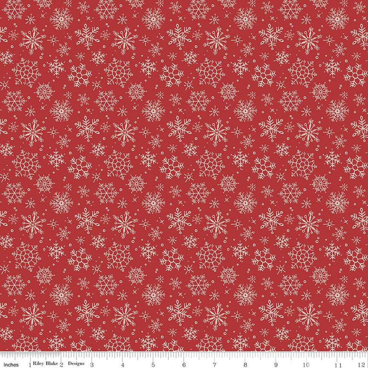 Magical Winterland Barn Red Snowflake