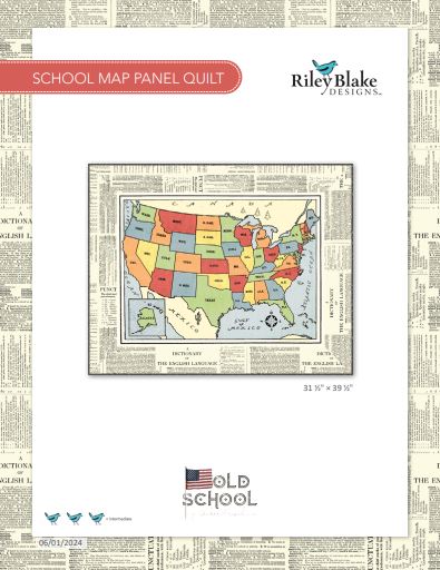 Old School Map Panel Quilt Kit