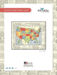 Old School Map Panel Quilt Kit