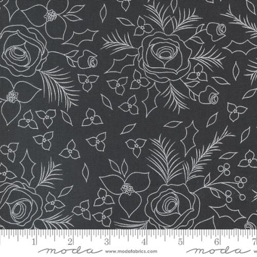 Starberry Charcoal Winter Sketch Florals