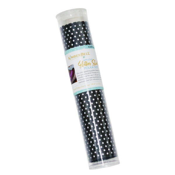 Kimberbell Applique Glitter Sheet - Black Polka Dot