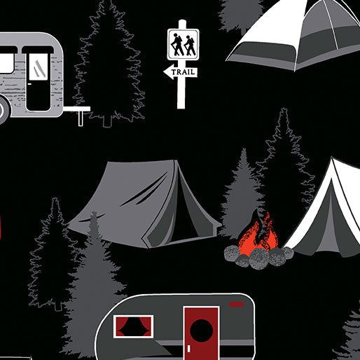 Great Outdoors Black Gone Camping